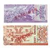 Image 2 : Banka e Shqiperise. 1996. Lot of 2 Specimen Notes.