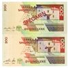 Image 2 : Banka e Shqiperise. 2001-2007. Lot of 2 Specimen Notes.