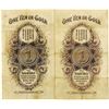 Image 2 : China. Bank of Taiwan, ND (1904) Issue Banknote Pair