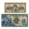 Image 1 : Banco de la Republica & Banco de Colombia. 1929 & 1948. Lot of 2 Specimen Notes.