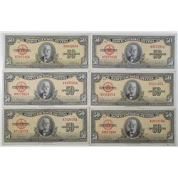 Cuba. Banco Nacional de Cuba, ca. 1950s. Group of 13 Issued Banknotes