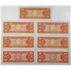 Image 4 : Cuba. Banco Nacional de Cuba, ca. 1950s. Group of 13 Issued Banknotes