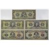 Image 1 : Ecuador. Banco Central del Ecuador, ca. 1951-1963 Issued Banknote Quintet.