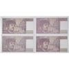 Image 2 : Banque de France. 1980-1995. Lot of 4 Issued Notes.