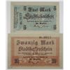 Image 1 : FŸrstenwalde (Spree). 1918. Lot of 2 Issued Notgeld Notes.