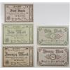 Image 2 : Greifswald & GrŸnberg. 1918. Lot of 5 Issued Notgeld War Emergency Scrip Notes.
