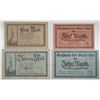 Image 1 : Kiel & Lippe FŸrstlich Lippische Regierung in Detmold. 1918. Lot of 4 Issued Notgeld Notes.