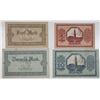 Image 2 : Kiel & Lippe FŸrstlich Lippische Regierung in Detmold. 1918. Lot of 4 Issued Notgeld Notes.