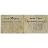 Image 1 : Hohensalza (Inowroc_aw, Poland today). ND (ca. 1914-19198). Lot of 2 Issued Notes.