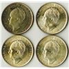 Image 1 : Kingdom of Netherlands - Curacao, 1944 D, 2 1/2 Gulden, Silver, KM#46 Lot of 4 Uncirculated Coins.
