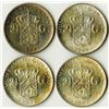 Image 2 : Kingdom of Netherlands - Curacao, 1944 D, 2 1/2 Gulden, Silver, KM#46 Lot of 4 Uncirculated Coins.