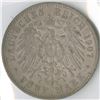 Image 2 : Germany, Saxony 1907E, 5 Mark, Silver, KM#1266, Choice VF-XF.