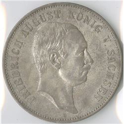 Germany, Saxony 1908E, 5 Mark, Silver, KM#1266, Choice VF-XF.