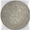 Image 2 : Germany, Saxony 1908E, 5 Mark, Silver, KM#1266, Choice VF-XF.