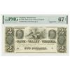 Image 1 : Bank of the Valley in Virginia, ca.1840's, $2 Remainder Obsolete Banknote.