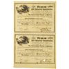 Image 1 : Confederate States of America, 1865 Uncut $100, 6% "Non Taxable Certificate" Pair