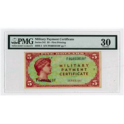 U.S. Military Payment Certificate, Series 541, ND (1958) Issued Banknote