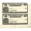 Image 1 : American Bankers Association, 1900-1920 Proof Uncut Travelers' Cheque Pair