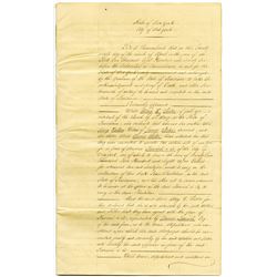 Louisiana, Historic Oaklawn Plantation, 1871 Official Notary Document Copy of the 1871 Mortgage Reco