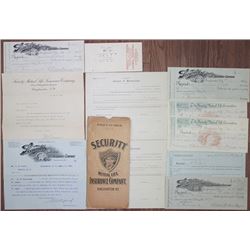 Security Mutual Life Insurance Co., 1890-1910 Ephemera Lot