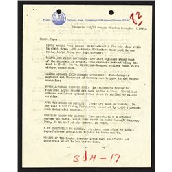 Psychological Warfare Division, December 9, 1944 report Including Bombing and Military Status.