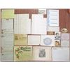 Image 1 : Ephemera ca.1860-1910 Assortment including Trade Cards, Certificates & Documents