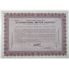Image 1 : International Motor Co., 1911 Specimen Stock Certificate