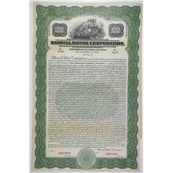 Maxwell Motor Corp. 1924 Specimen Bond