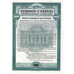 Edison United Phonograph Co. 1903 Bond