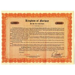 Kingdom of Norway 1916 Specimen Bond