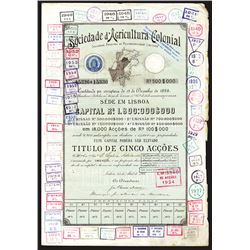 Sociedade d'Agricultura Colonial, 1902 I/U Bond.
