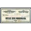 Image 1 : Belle Isle Mining Co., 1880 I/U Stock Certificate.