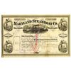 Image 1 : Maryland Steamboat Co. of Baltimore 1874 I/C Stock Certificate