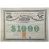 Image 1 : Chicago, Danville and Vincennes Rail Road Co. 1872 Bond with Imprinted $1 Revenue.