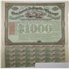 Image 1 : Cincinnati, Lafayette and Chicago Railroad Co. 1871 I/C Bond With I.R. RN-W2.