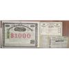 Image 1 : Dubuque & Sioux City Railroad Co., 1858 to 1879 Stock and Bond Trio The Bond with Imprinted RN's.