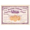 Image 1 : Atchison and Nebraska Railroad Co. 1872 I/C Stock Certificate with Imprinted Revenue RN-U1.