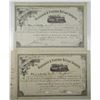 Image 1 : Kinniconick & Freestone Railroad Co., 1891 to 1897 I/C Stock Certificate Pair Including S/N 1.