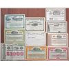 Image 1 : NY, NJ and CT Rail Road Stock and Bond Group of 10 Mostly I/C Stock Certificates, ca.1860-1929