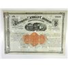 Image 1 : Dayton & Michigan Railroad Co. 1871 I/C Stock Certificate With Imprinted Revenue.