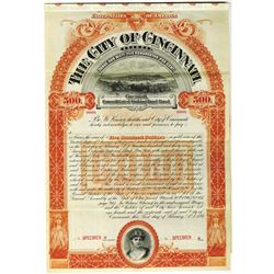 City of Cincinnati, 1897 Specimen Bond