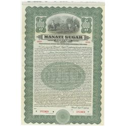 Manati Sugar Co., 1916 Specimen Bond.
