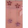 Image 1 : 10KW Gold Amethyst, Pink Topaz Diamond Drop Ear