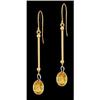 Image 1 : 14KY Gold Dangling 1.87ct Genuine Citrine Earr
