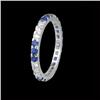Image 1 : 18KW 1.45 Diamond Sapphire Eternity Ring