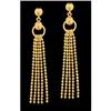 Image 1 : 14KY Gold (not plated) Tassel Earrings