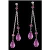 Image 1 : 14KW Gold 8.71ct Genuine Amethyst Earrings
