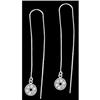 Image 1 : 14KW Gold (not plated) CZ Threader Earrings