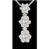 Image 1 : 14KW Gold .25ct. Diamond Flower Pendant