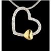 Image 1 : 14KWY Gold Diamond Heart Pendant